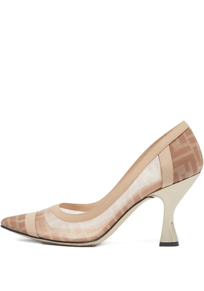 Fendi Pre-Owned 39 Zucca mesh pumps - Neutrals