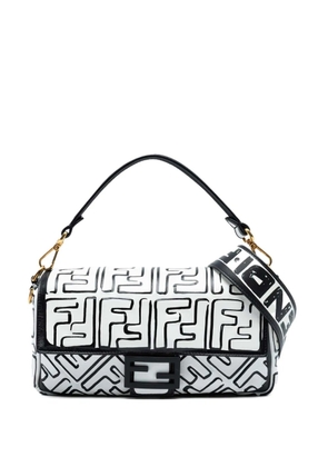 Fendi Pre-Owned 2010-2025 Joshua Vides California Sky Medium Embossed Leather Baguette satchel - White