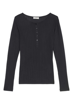 Marc O'Polo ribbed henley top - Blue