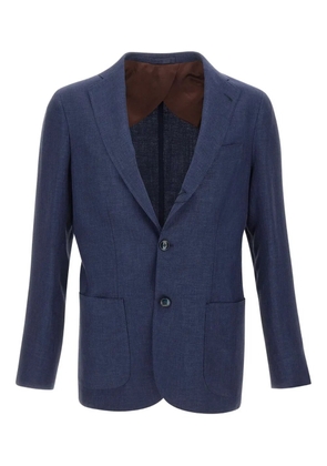 Barba Lello button-fastening blazer - Blue
