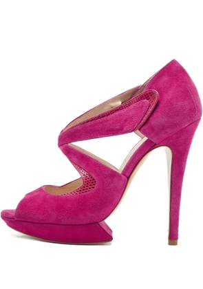 Nicholas Kirkwood 120mm suede sandals - Pink