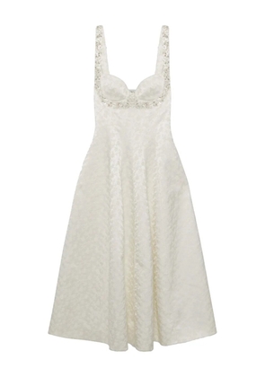 Simkhai Charlotte floral jacquard midi dress - White