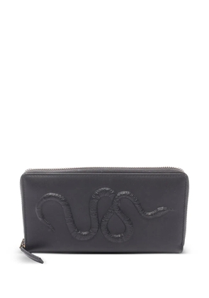 Gucci Pre-Owned 2000-2015 Leather Snake Around Wallet long wallets - Black