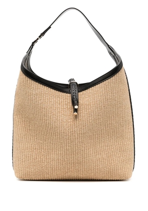 Chloé Marcie raffia tote bag - Brown