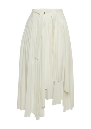 Maje asymmetric pleated skirt - Neutrals