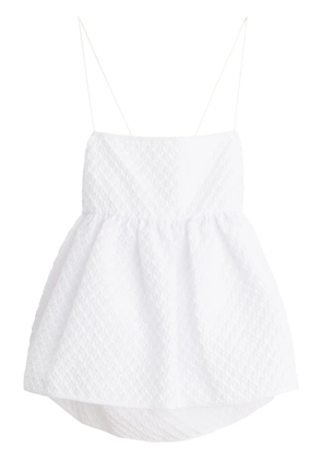 Cecilie Bahnsen Selena matelassé cotton blend top - White