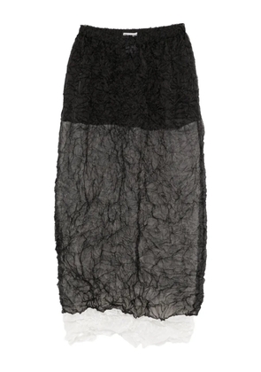 Issey Miyake Pre-Owned 2010s crease-effect midi skirt - Black