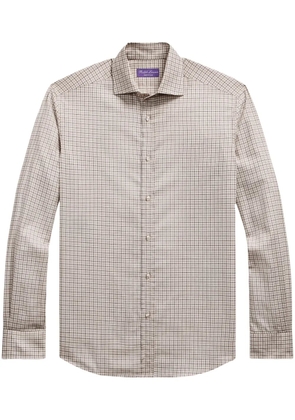 Ralph Lauren Purple Label plaid-check Shirt - Grey