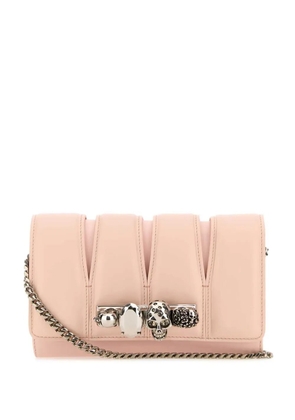 Alexander McQueen The Slash leather clutch bag - Pink