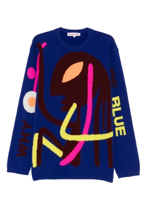 Walter Van Beirendonck Why Be Blue crew neck sweater