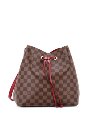 Louis Vuitton Pre-Owned NeoNoe Handbag Damier with Leather MM bucket bag - Brown