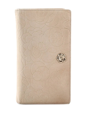CHANEL Pre-Owned Bi-Fold Wallet Camellia Lambskin Long small wallets - Neutrals