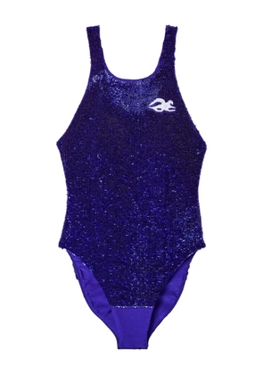 Tory Burch sequin-embellished jersey bodysuit - Purple