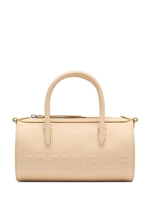 Coccinelle medium Myrtha embossed cylindrical tote bag - Neutrals