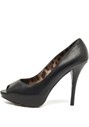 Dolce & Gabbana Pre-Owned leather platform pump - Black