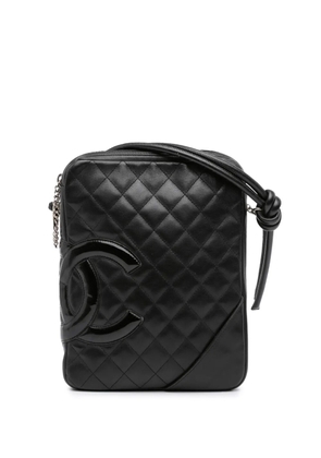 CHANEL Pre-Owned 2005-2006 Lambskin Cambon Ligne crossbody bag - Black