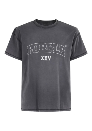 Purple Brand logo-print T-shirt - Grey