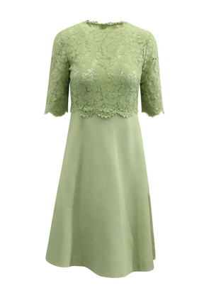 Mario Valentino Vintage lace quarter-sleeve mini dress - Green