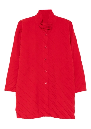 Issey Miyake Pre-Owned pleated shirt - Red