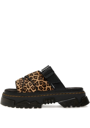 Dr. Martens Mattison leopard-print platform sandals - Black