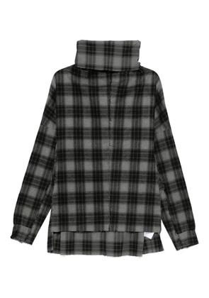 Individual Sentiments roll-neck plaid sweatshirt - Black