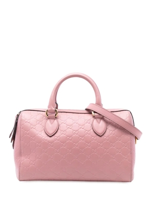 Gucci Pre-Owned 2016-2025 Guccissima Boston Bag satchel - Pink