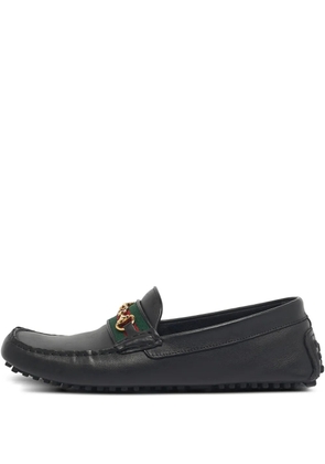 Gucci Pre-Owned web-detail loafers - Black