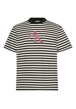 Calvin Klein Jeans striped logo T-shirt - White