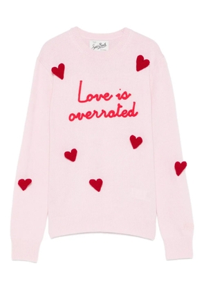 MC2 Saint Barth heart-embroidered sweater - Pink