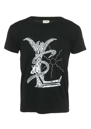Saint Laurent Pre-Owned motif T-shirt - Black