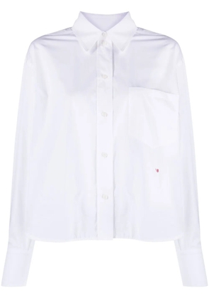 Victoria Beckham logo-embroidered poplin shirt - White