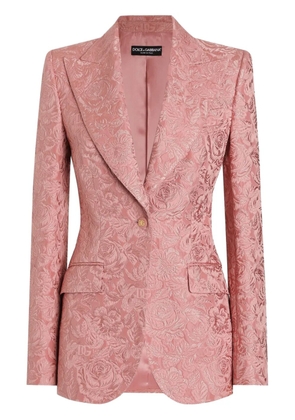 Dolce & Gabbana DNA floral-jacquard blazer - Pink