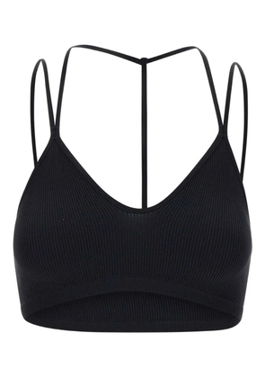 ANDREĀDAMO ribbed jersey bra - Black
