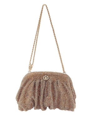 Isla crystal-embellished clutch bag - Brown