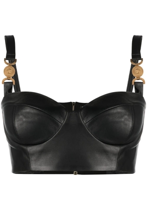 Versace Medusa '95 leather bustier top - Black