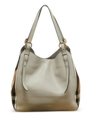 Burberry Pre-Owned canterbury check leather tote - Grey