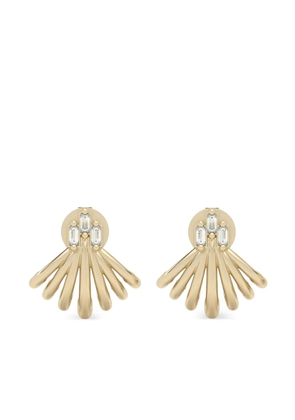 Dana Rebecca Designs Yellow Gold Diamond Burst Huggie Earrings