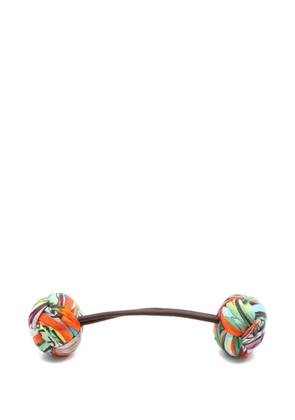 Hermès Pre-Owned 2010s pompom silk hair accessory - Orange
