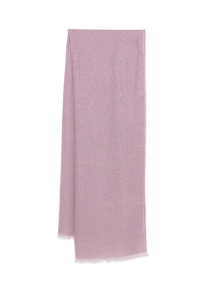 Ferragamo fringe-edge scarf - Purple