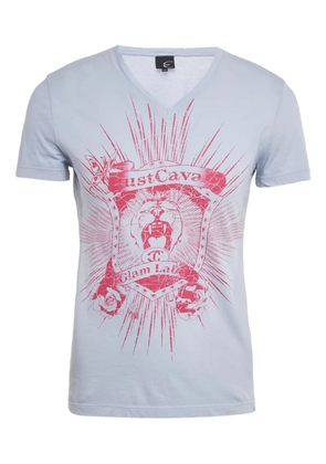 Just Cavalli Vintage V-neck printed T-shirt - Blue