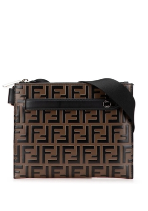 Fendi Pre-Owned 2010-2025 FF 1974 Embossed Leather crossbody bag - Brown