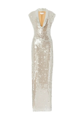Genny sequinned gown - White