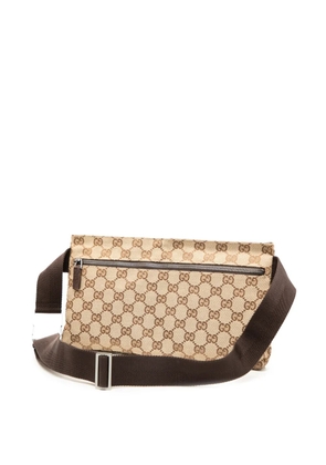 Gucci Pre-Owned 2000-2015 GG Canvas Double Pocket belt bag - Brown