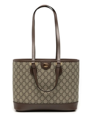 Gucci Pre-Owned 2016-2025 Small GG Supreme Ophidia Tote satchel - Brown