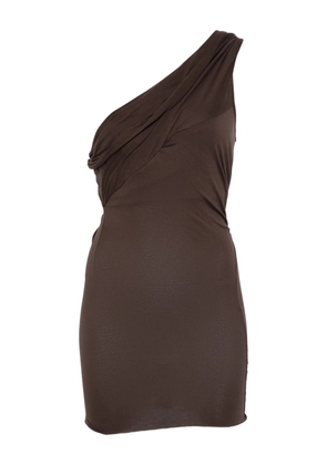 Rick Owens Lilies draped one-shoulder top - Brown