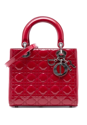 Christian Dior Pre-Owned 2012 Medium Patent Cannage Lady Dior satchel - Red