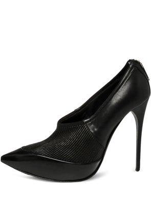 Burberry Pre-Owned 130mm ribbed-detail pointed-toe pumps - Black
