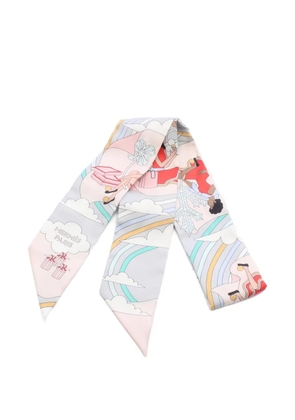 Hermès Pre-Owned 2010s printed ribbon scarf - Grey