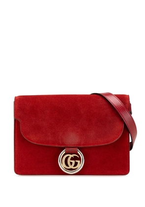Gucci Pre-Owned 2000-2015 Small Suede GG Ring Torchon crossbody bag - Red