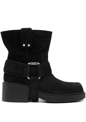 Vic Matie strap-detail biker boots - Black